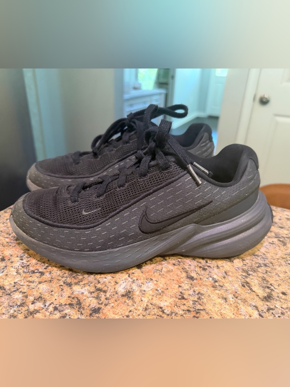 Nike Black Athletic Sneakers with Dark Gray Accents